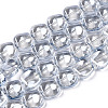 Electroplate Glass Beads Strand X-EGLA-S188-21-A02-1