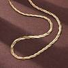 304 Stainless Steel Twisted Snake Chain Necklaces X-NJEW-Q013-08G-1