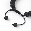 Natural Lava Rock Braided Bead Bracelets BJEW-G607-01-3