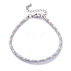 Polyester Cord Braided Bracelet Makings MAK-Z003-01P-02-1