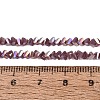 Electroplate Opaque Glass Beads Strands EGLA-Q139-01A-C07-4