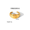 Geometric Stainless Steel Open Cuff Rings with Irregular High-end Feel NH8943-7-1