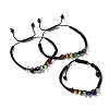 Natural Mixed Gemstone Chips Braided Bead Bracelets BJEW-H587-01-1