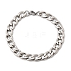 201 Stainless Steel Curb Chain Bracelets for Men STAS-T077-22B-02P-4
