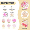 160Pcs 8 Styles Acrylic Bead Caps OACR-TA0004-53B-4