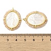 Rack Plating Brass Micro Pave Cubic Zirconia & Shell Pendants KK-G488-18G-4