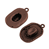 Tibetan Style Alloy Hat Pendants TIBEP-1023-R-FF-1