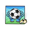 Sports Theme Football & Goalkeeper & Whistle Enamel Pins JEWB-L023-02C-EB-1