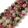 Natural Dyed White Jade Beads Strands G-M402-C04-25-1