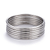 Fashion 304 Stainless Steel Buddhist Bangle Sets BJEW-L664-022A-P-1