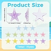 15Pcs 5 Colors Transpant Resin & Paillette Decoden Cabochons CRES-YW0002-86-2