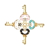 40Pcs 4 Colors Alloy Enamel Pendants ENAM-CJ0002-59-6