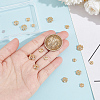 16Pcs 4 Style Rack Plating Brass Cubic Zirconia Bead Caps KK-BC0013-52-3