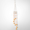 Flower Round Glass Beads Tassel Hanging Suncatchers for Window Garden Outdoor Decoration HJEW-WH20020-007A-6