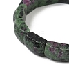 Natural Ruby in Zoisite Bead Stretch Bracelets for Women Men BJEW-C097-02A-15-3