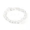 Natural Quartz Crystal Beaded Stretch Bracelets for Kids BJEW-JB06250-09-1