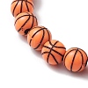 5Pcs 5 Styles Sport Ball Acrylic Beaded Stretch Bracelet Sets for Men BJEW-JB10657-02-4