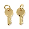 Rack Plating Brass Cubic Zirconia Charms KK-Q795-07G-1