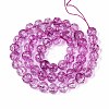 Crackle Transparent Glass Beads Strands X1-GLAA-N063-8mm-05-2