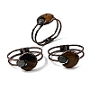 Natural Tiger Eye & Labradorite Bangles for Women BJEW-A043-01R-02-4