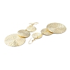 Layered Flat Round Dangle Earrings for Girl Women EJEW-I258-05G-2