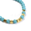 Synthetic Turquoise Braided Bead Bracelets BJEW-JB04336-01-2