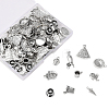 100Pcs 10 Style Tea Theme Tibetan Style Zinc Alloy Pendants TIBEP-CJ0001-69-7