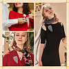 2Pcs Heart Tassel Alloy Rhinestone Lapel Pins for Clothes JEWB-NB0001-30S-5