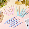 DICOSMETIC 3Sets 3 Colors Stainless Steel Beading Tweezers Sets TOOL-DC0001-01-3