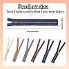 12Pcs 6 Colors Nylon Zipper Fastener FIND-GF0008-20B-2