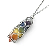304 Stainless Steel Cable Chains Macrame Pouch Empty Stone Holder for Pendant Necklaces Making NJEW-TA00085-01-3