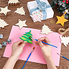 40Pcs 2 Styles Christmas Theme Wood Hanging Wall Decorations HJEW-PH0001-88-4