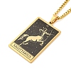 304 Stainless Steel Tarot Pendant Necklaces NJEW-A026-01G-09-2
