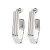 304 Stainless Steel Polygon Stud Earrings EJEW-P324-12P-4