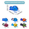 Gorgecraft 6Pcs 6 Colors Tortoise Glass Home Ornaments DJEW-GF0001-60-2