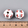 Spray Painted Schima Wood Beads WOOD-T032-36A-4