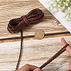 5M 3-Ply PU Leather Braided Cord LC-GF0001-12B-3