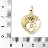 Brass Micro Pave Clear Cubic Zirconia Pendants KK-L253-16G-4