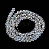 Electroplate Transparent Glass Beads Strands EGLA-A035-T4mm-L19-2
