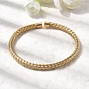 Braided 304 Stainless Steel Cuff Bangles for Women BJEW-A067-04G-1