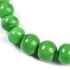 Dyed Natural Malaysia Jade Rondelle Graduated Beaded Necklaces for Women Men NJEW-K388-02I-2