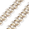 Electroplate Triangle Glass Beads Strands EGLA-A036-11A-PL02-1