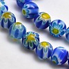 Round Millefiori Glass Beads Strands LK-P002-M-4