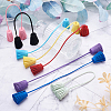 Givenny-EU 12Pcs 12 Color Double-end Velvet Tassels Pendant DIY-GN0001-10-13