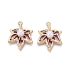 Alloy with ABS Imitation Pearl & Crystal Rhinestone & Acrylic Pendants PALLOY-Q466-04G-04-1