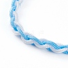 Adjustable Two Tone Nylon Cord Braided Bracelets BJEW-JB05850-03-2