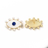 Rack Plating Brass Cubic Zirconia Pendants KK-G456-18G-1