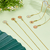 6Pcs 3 Styles Sunflower Alloy Charms Ceiling Fan Pull Chain Extenders HJEW-LP00068-1