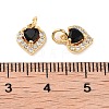 Brass Micro Pave Cubic Zirconia Pendants KK-B102-10G-3