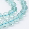 Natural Fluorite Beads Strands G-K261-10C-8mm-3